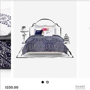 King Kate Spade Navy Eclipse comforter